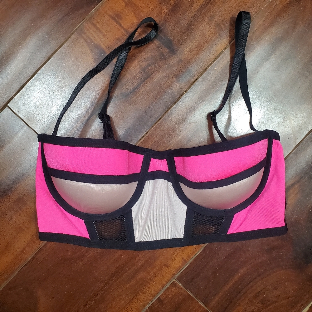 Pink Bustier Bra 34A